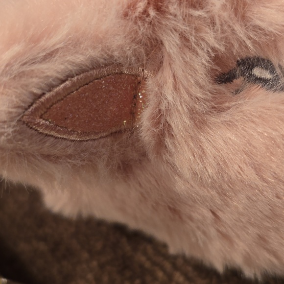 THEREABOUTS GIRLS PINK BUNNY SLIPPERS WITH A LITTLE SPARKLE SIZE 9/10 - Picture 10 of 10